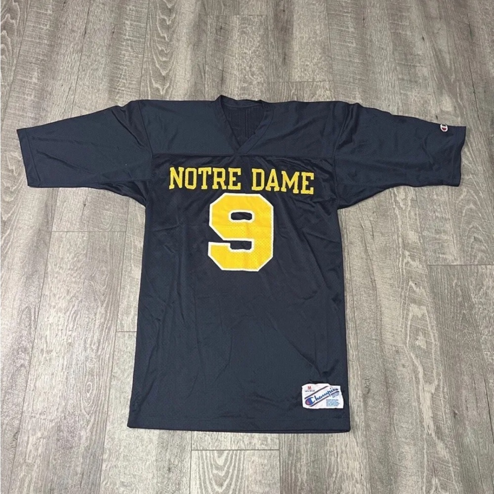 RARE VINTAGE 1980's CHAMPION NOTRE DAME FOOTBALL JERSEY - SIZE MEDIUM Made USA